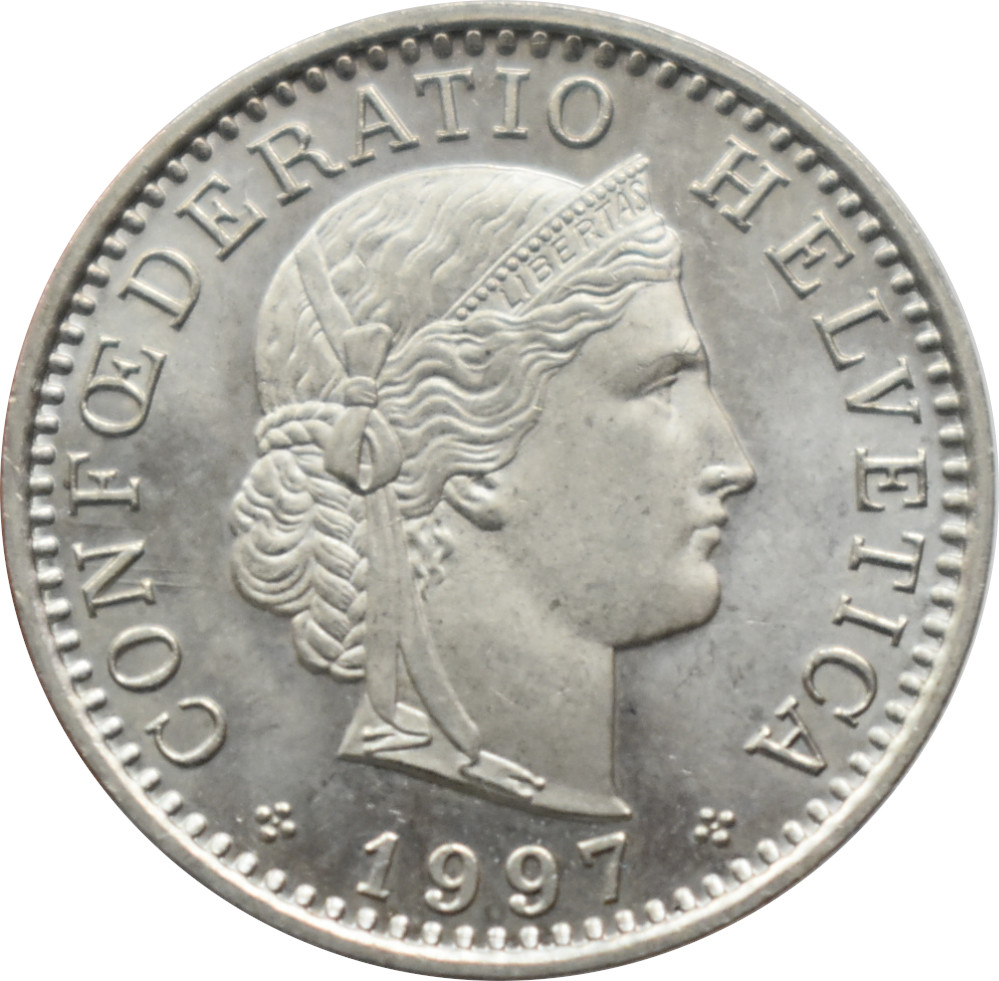 Švajčiarsko 20 Rappen 1997