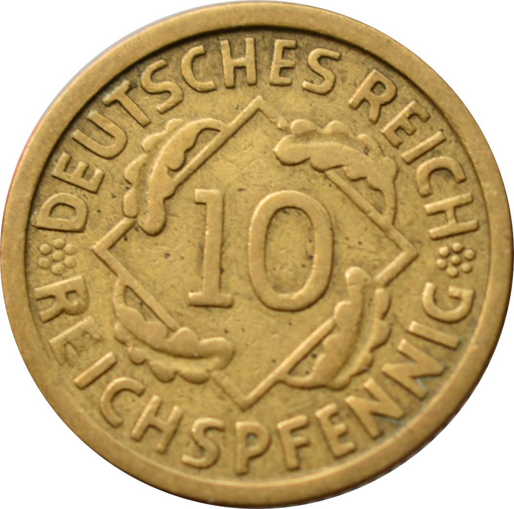 Nemecko - Weimarská republika 10 Reichspfennig 1925 E