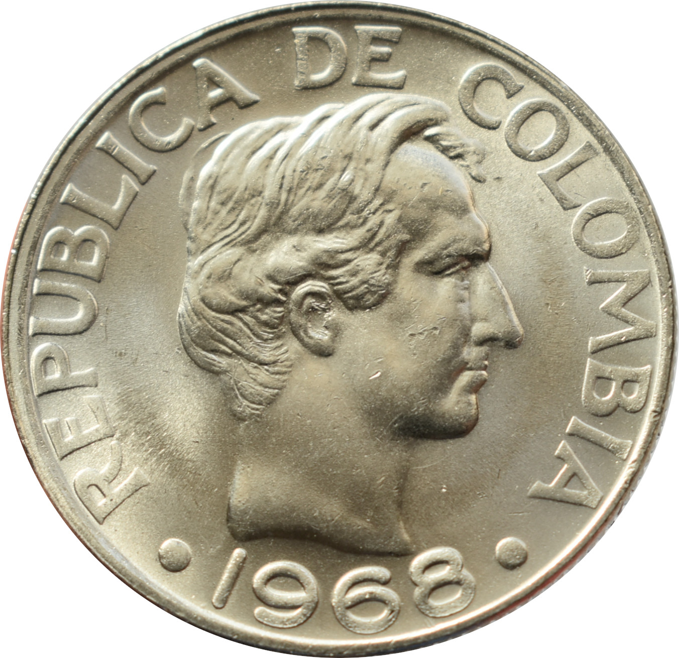 Kolumbia 50 Centavos 1968