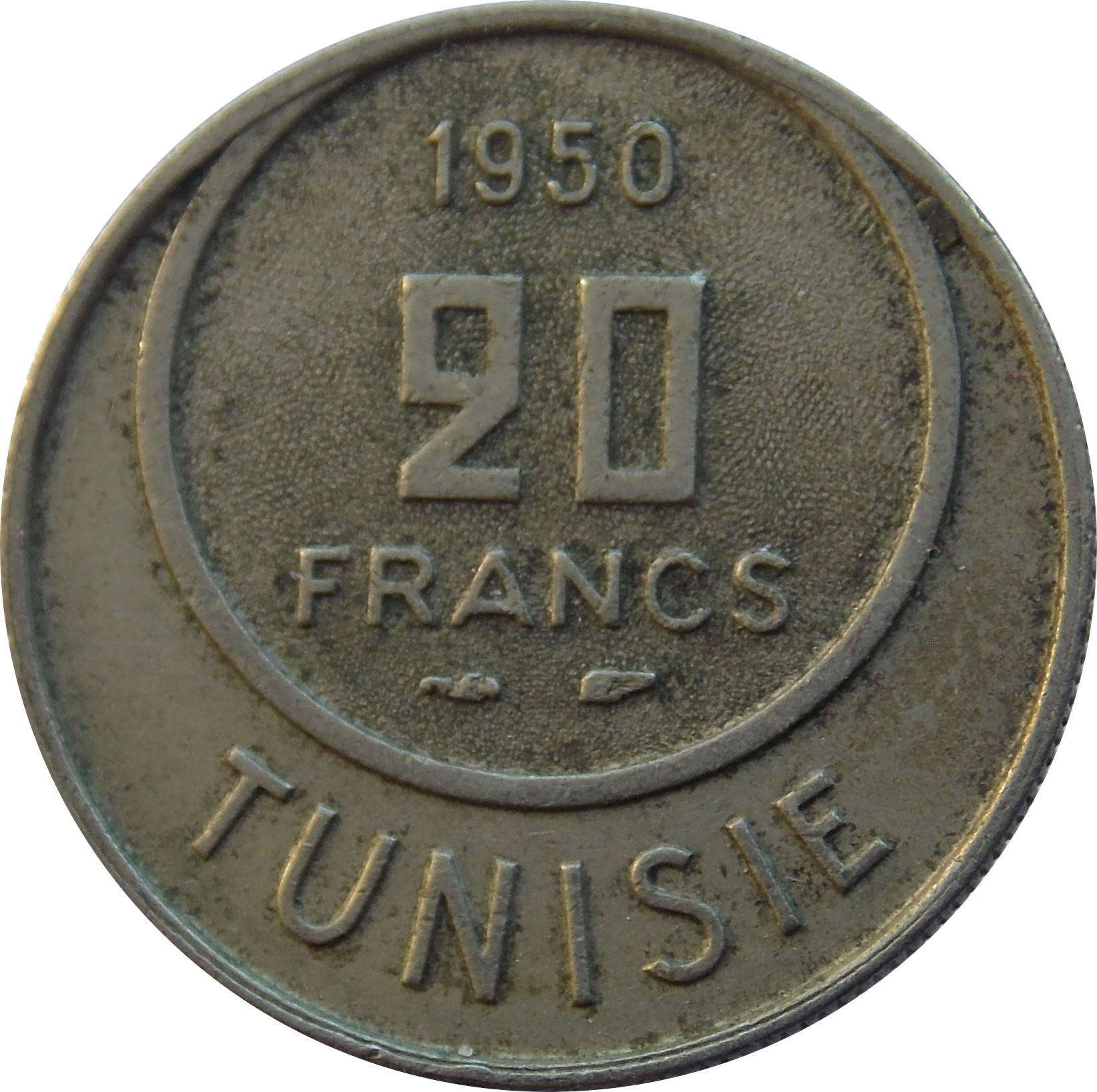 Tunisko 20 Francs 1950