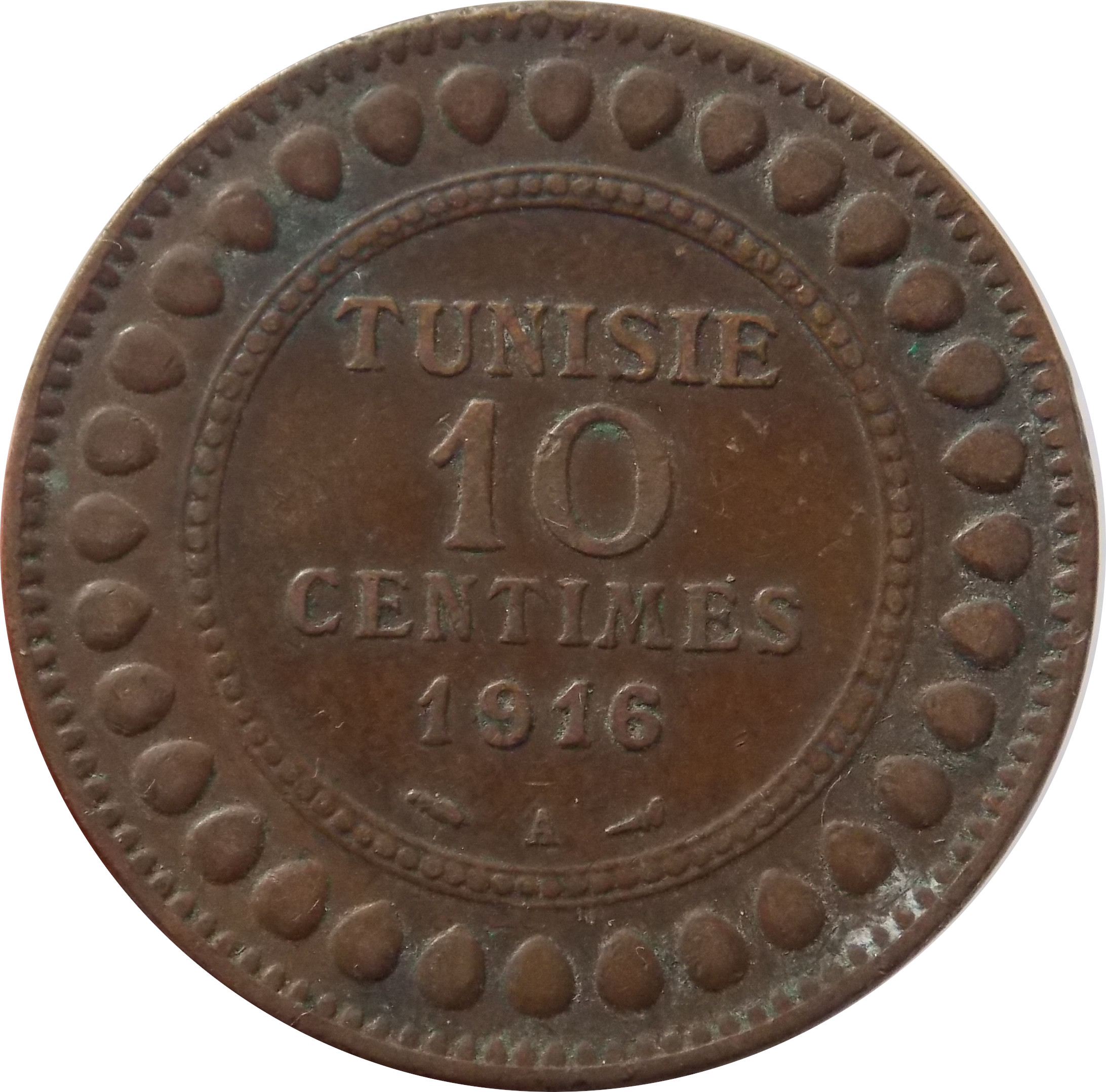 Tunisko 10 Centimes 1916 A