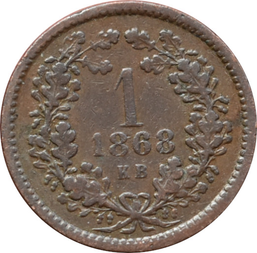 F.J. 1 Krajcár 1868 K.B.