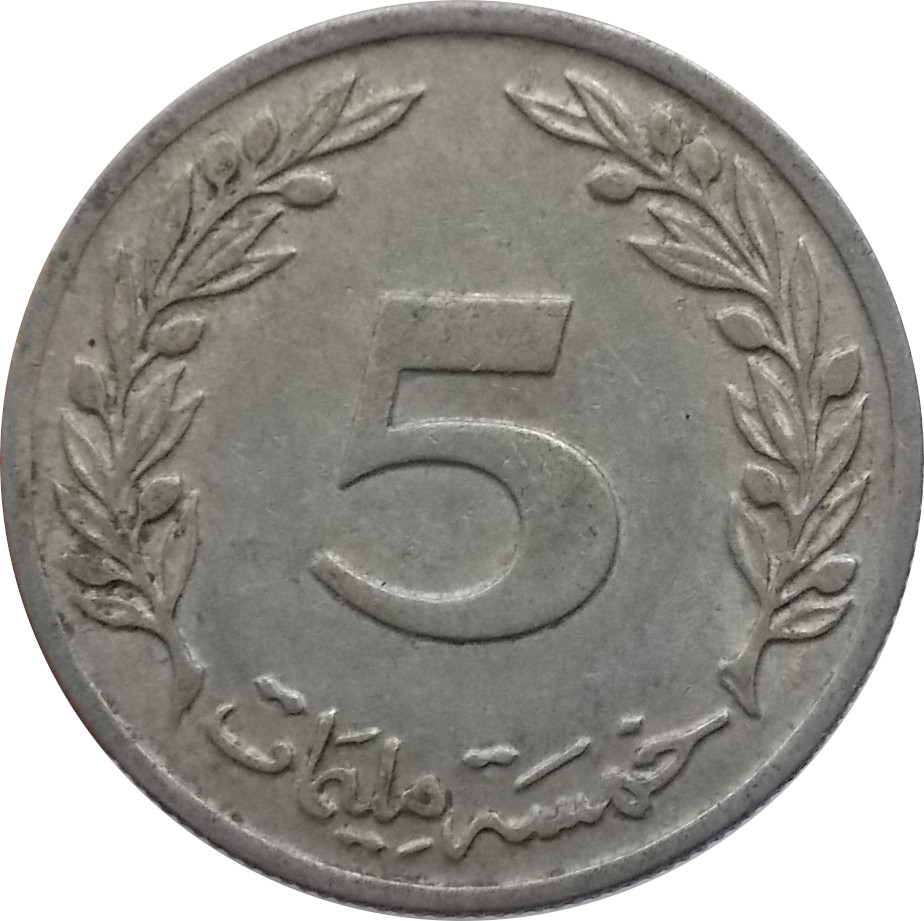 Tunisko 5 Millimes 1960