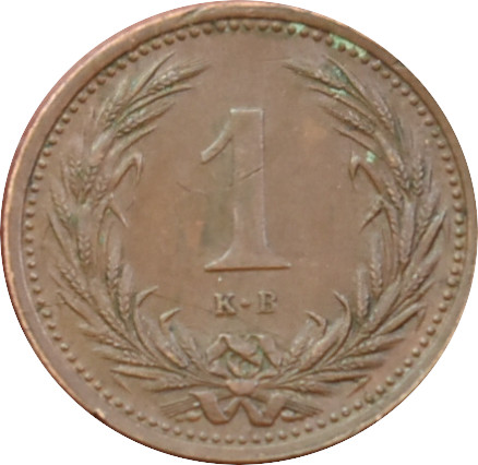 F.J. 1 Fillér 1900 K.B.