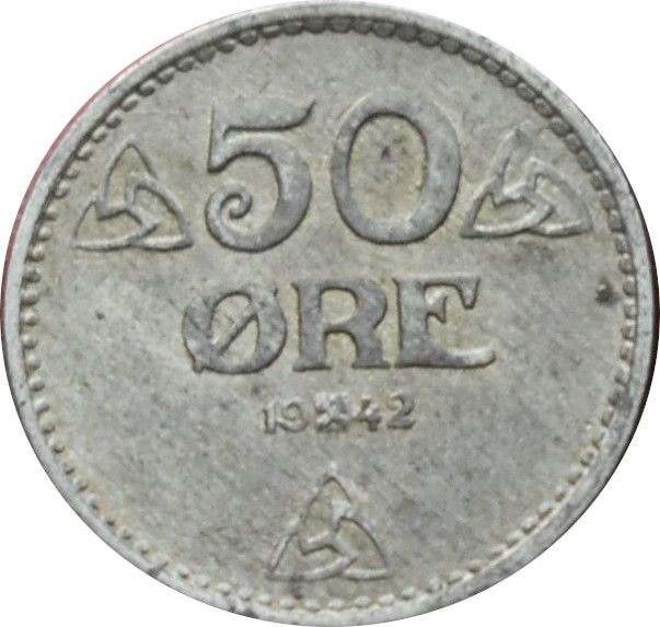 Nórsko 50 Ore 1942