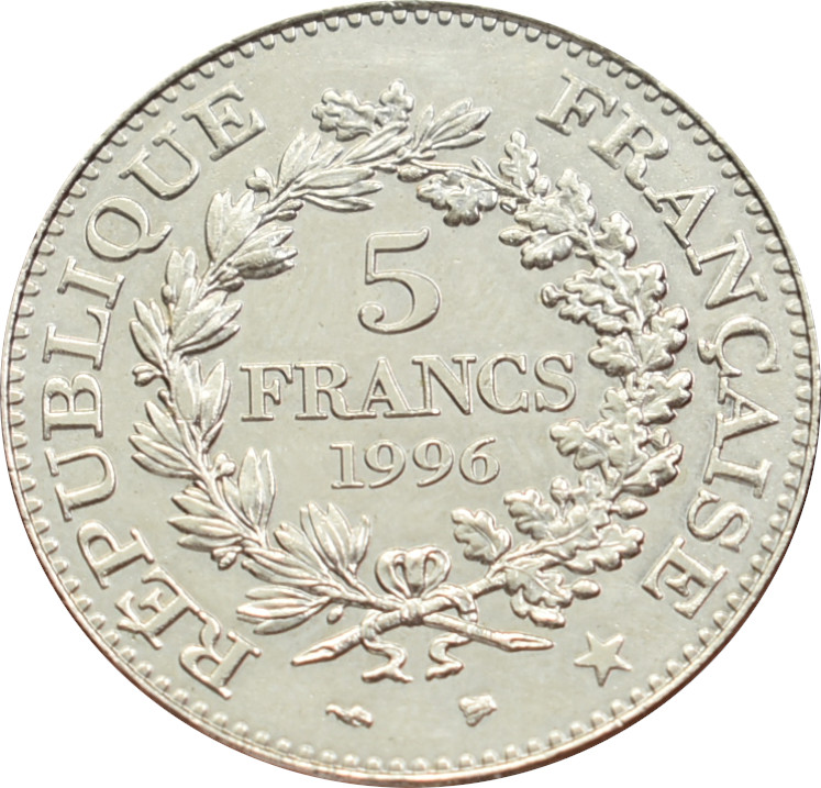 Francúzsko 5 Francs 1996
