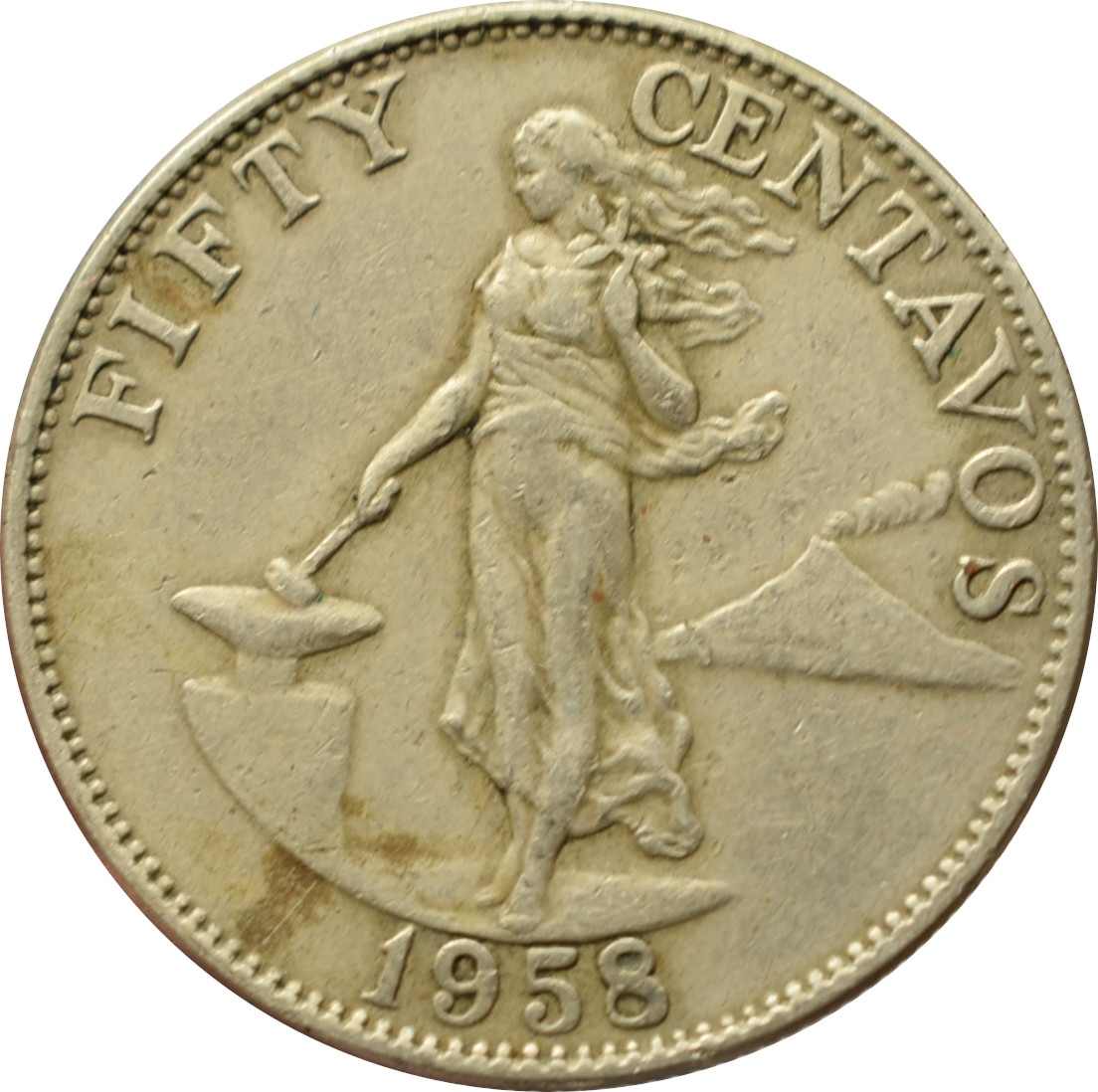Filipíny 50 Centavos 1958