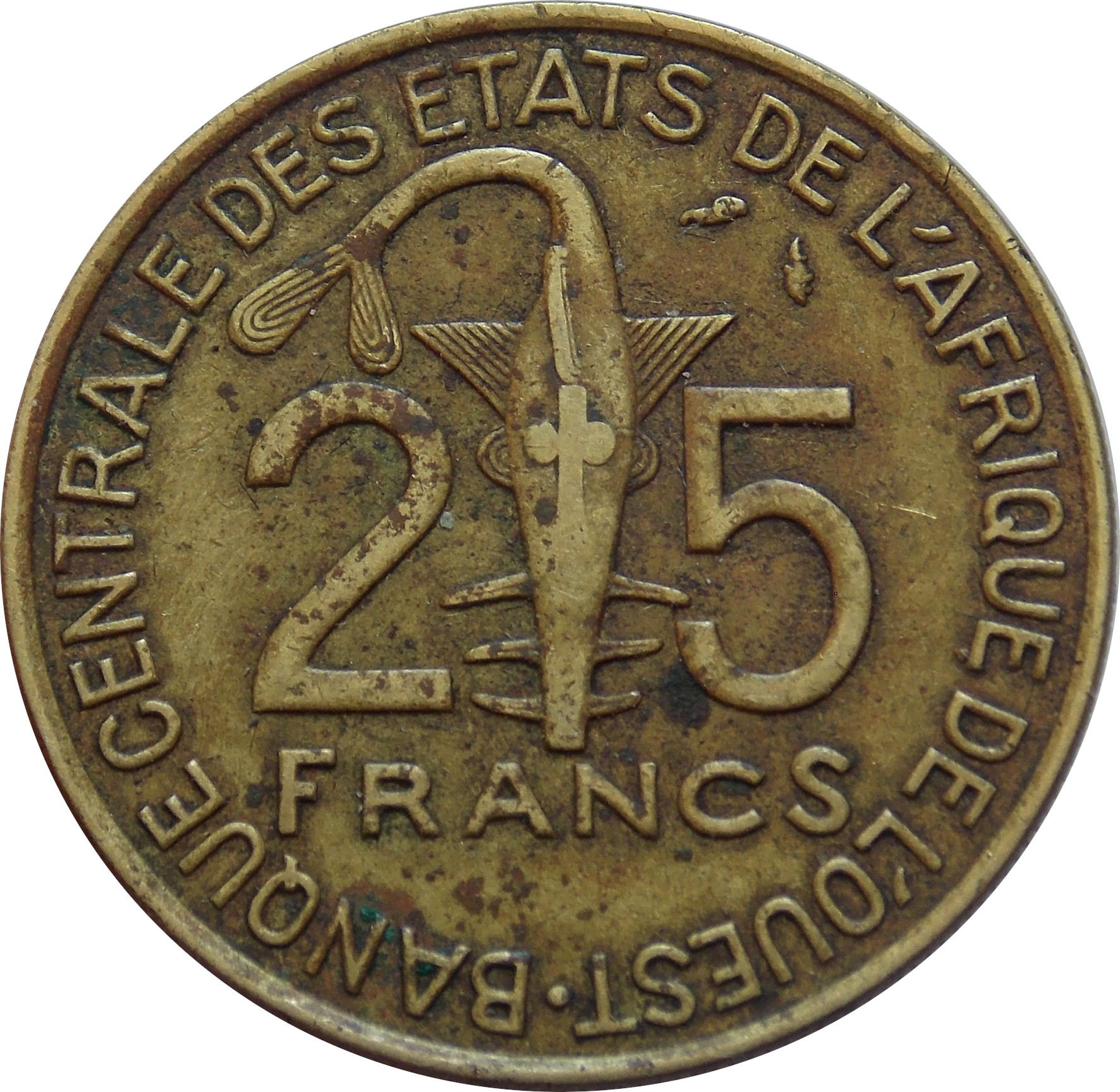 Západná Afrika 25 Francs 1976