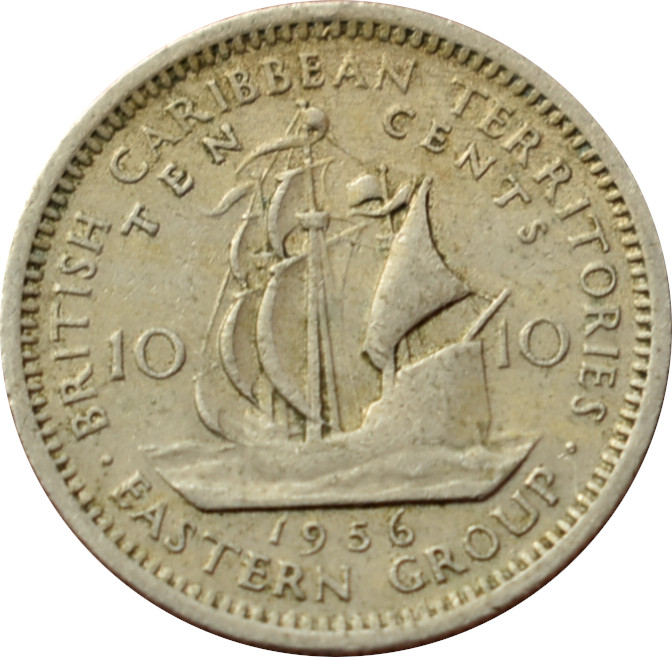 Východokaribské štáty 10 Cents 1956