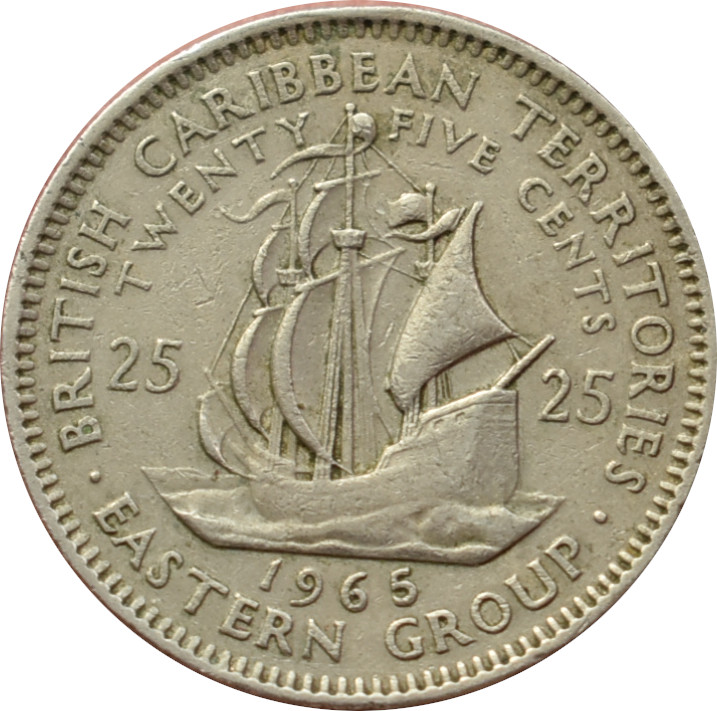 Východokaribské štáty 25 Cents 1965