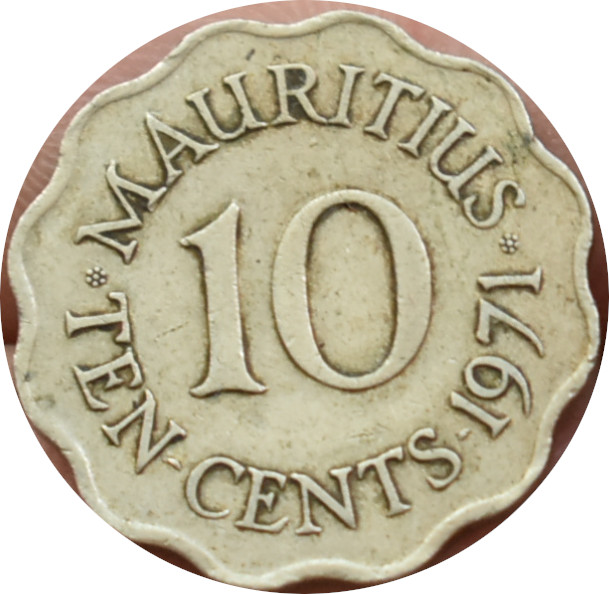 Maurícius 10 Cents 1971