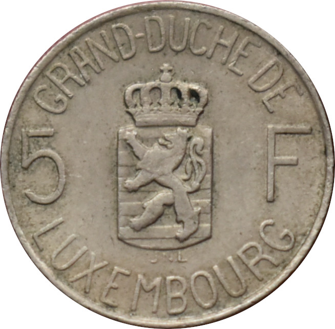 Luxembursko 5 Francs 1962
