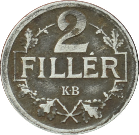 F.J. 2 Fillér 1918 K.B nový typ