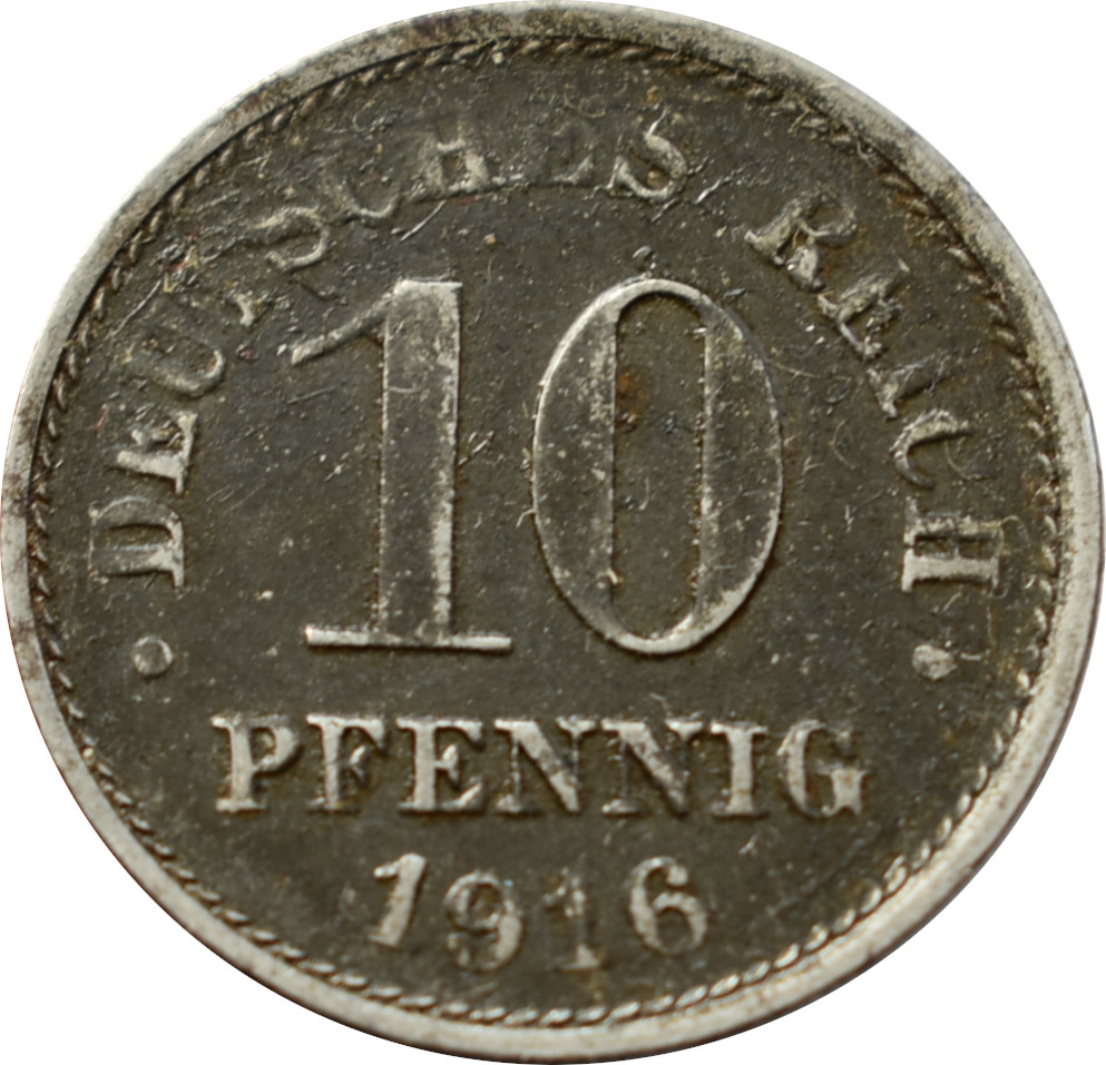 Nemecko - Nemecká ríša 10 Pfennig 1916 A