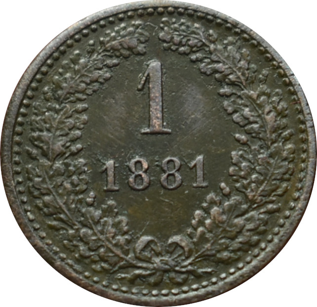 F.J. 1 Kreuzer 1881 b.z.