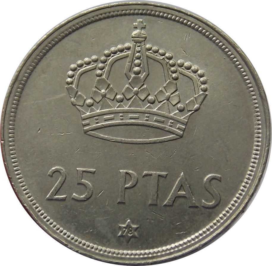 Španielsko 25 Pesetas 1975