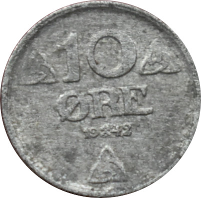 Nórsko 10 Ore 1942