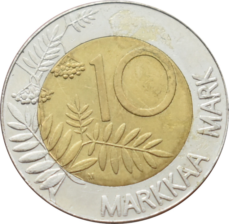 Fínsko 10 Markkaa 1993