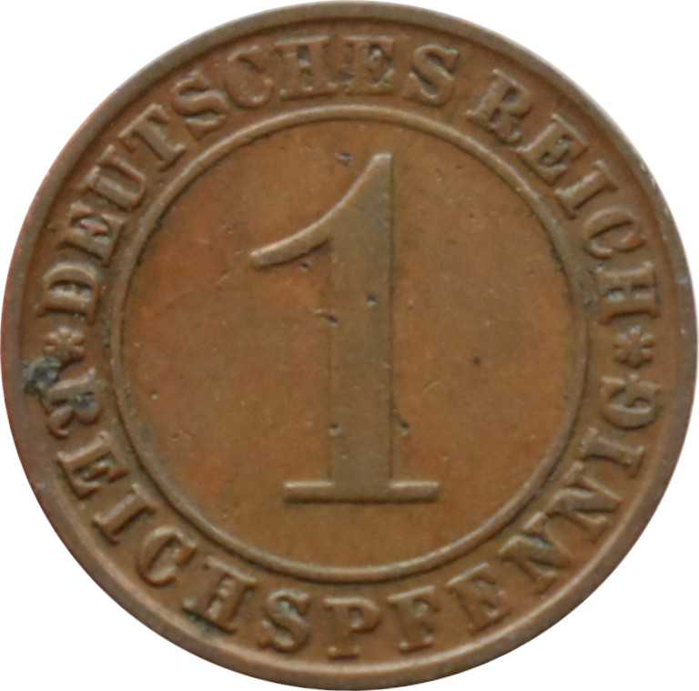 Nemecko - Weimarská republika 1 Reichspfennig 1929 D
