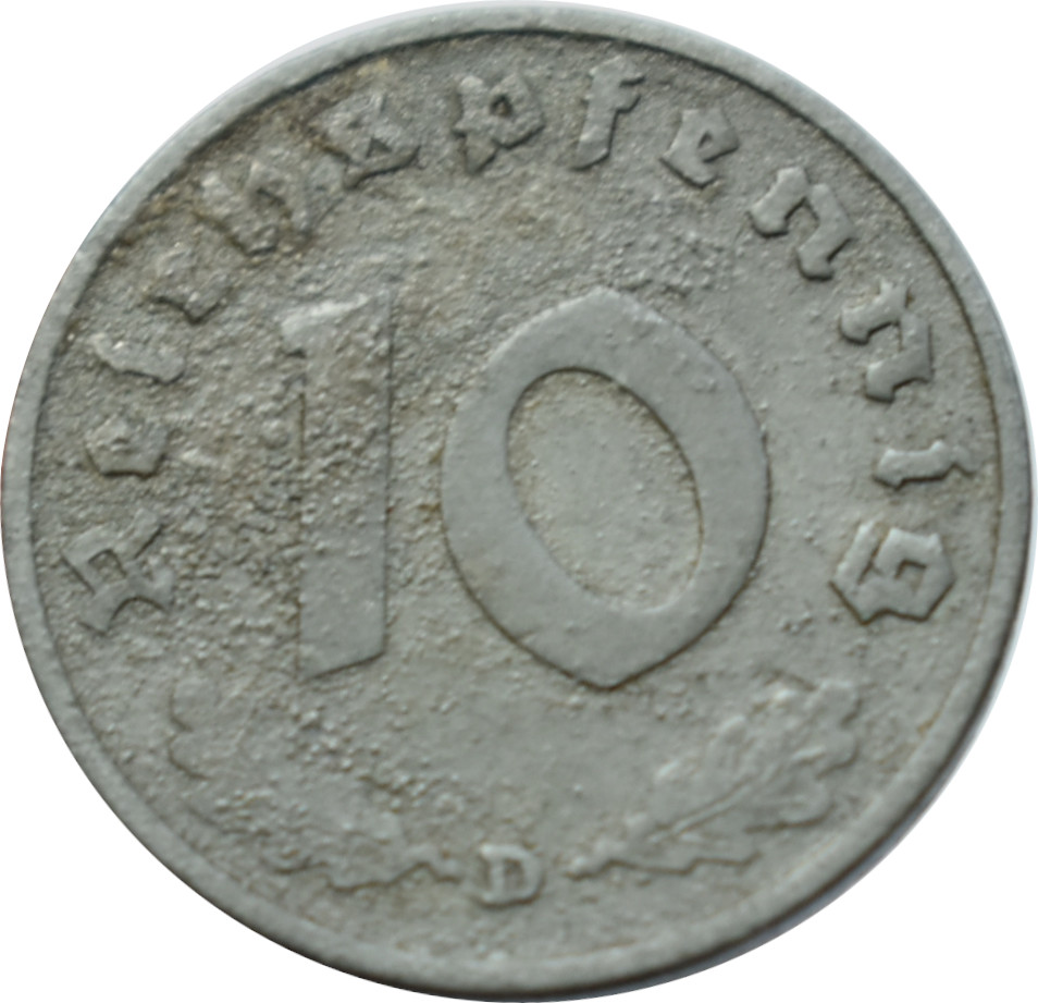 Nemecko - Tretia ríša 10 Reichspfennig 1940 D
