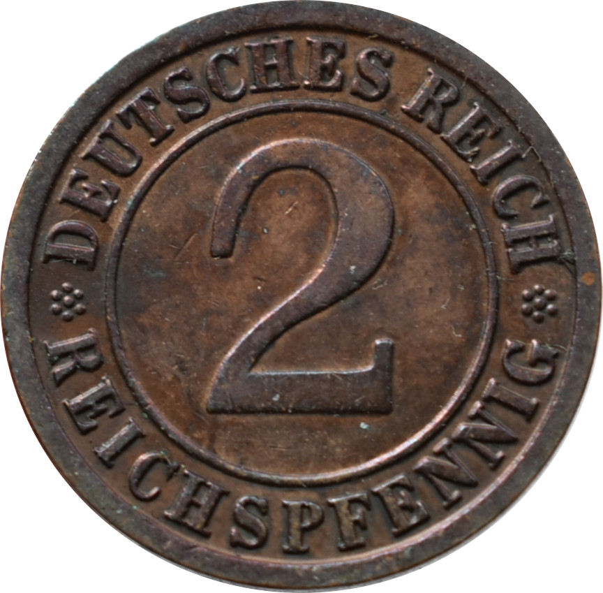 Nemecko - Weimarská republika 2 Reichspfennig 1936 F