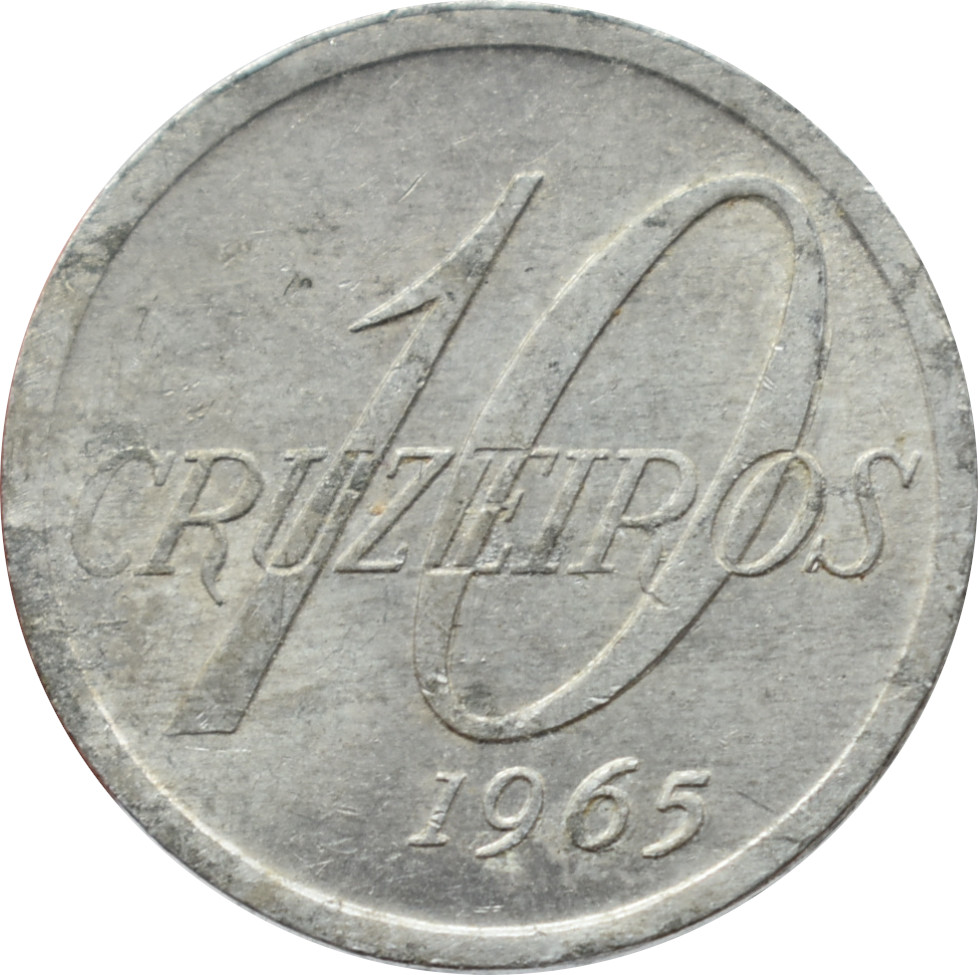 Brazília 10 Cruzeiros 1965