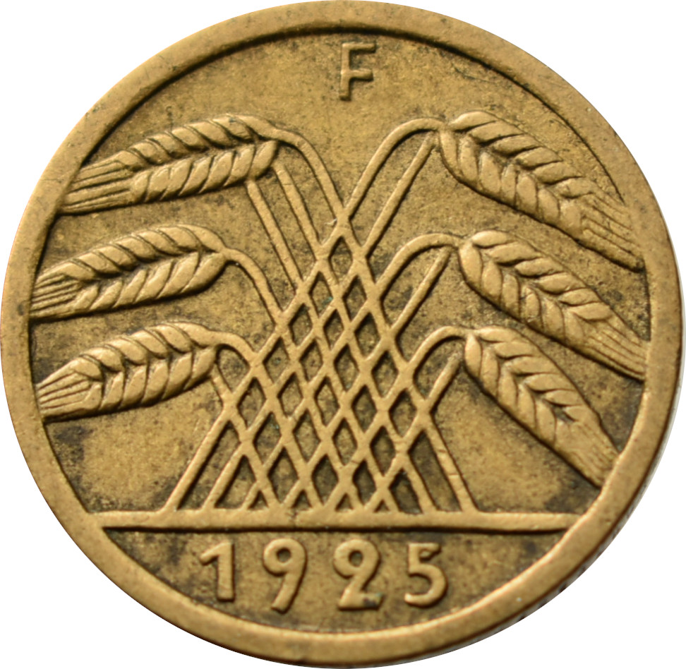 Nemecko - Weimarská republika 5 Reichspfennig 1925 F