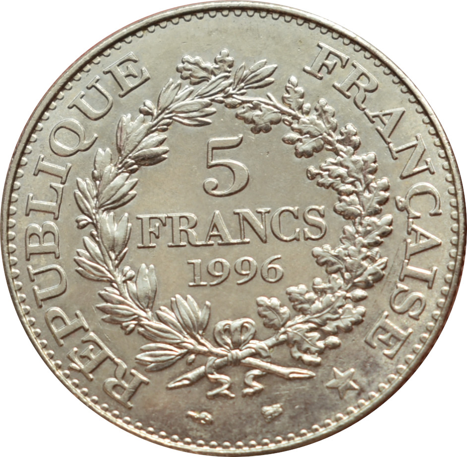 Francúzsko 5 Francs 1996