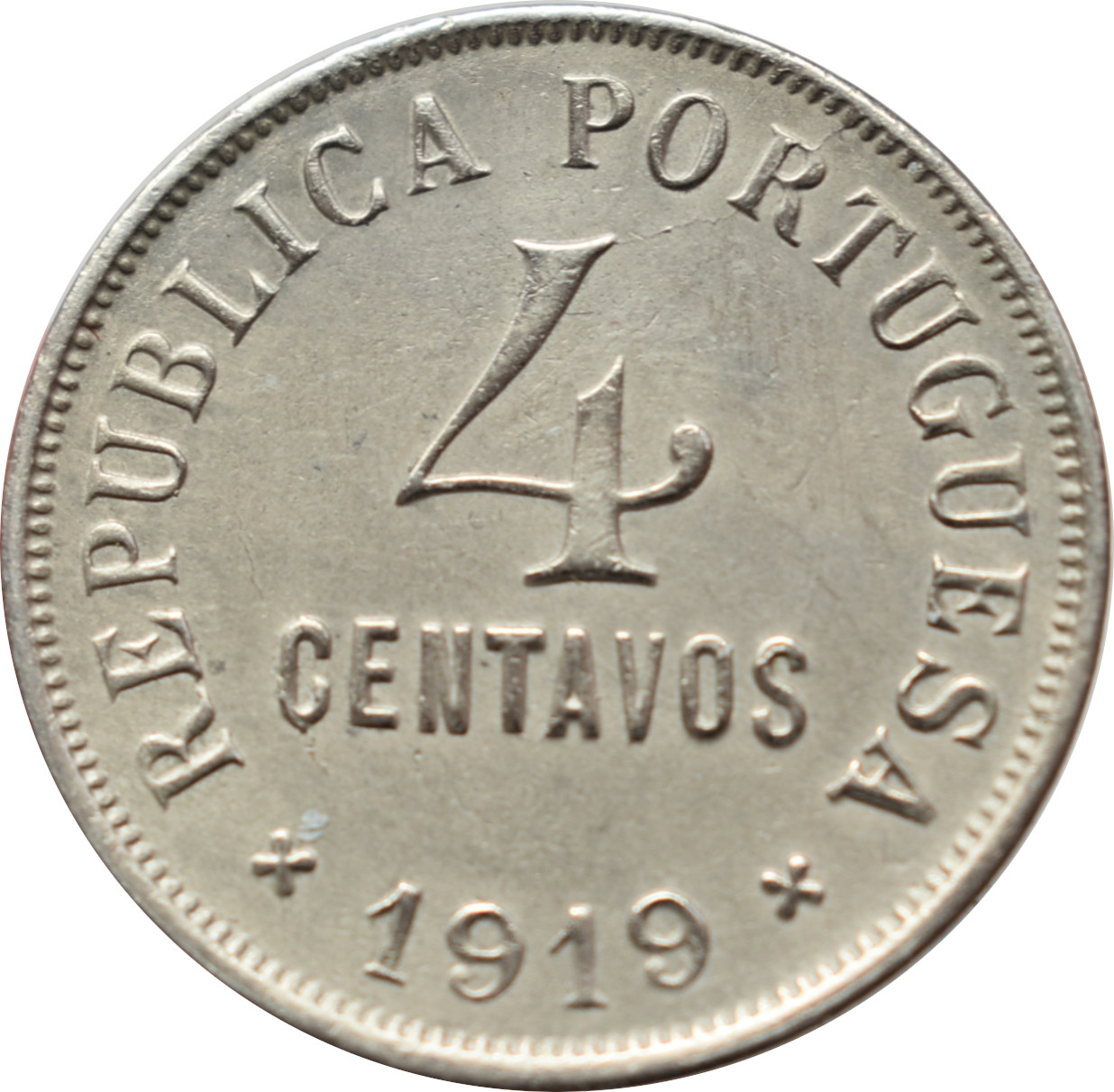 Portugalsko 4 Centavos 1919