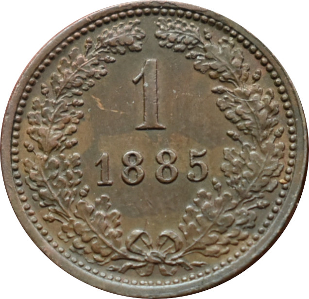 F.J. 1 Kreuzer 1885 b.z.