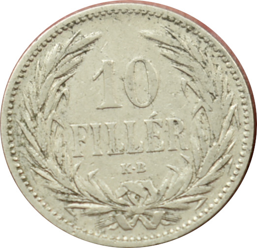 F.J. 10 Fillér 1893 K.B.