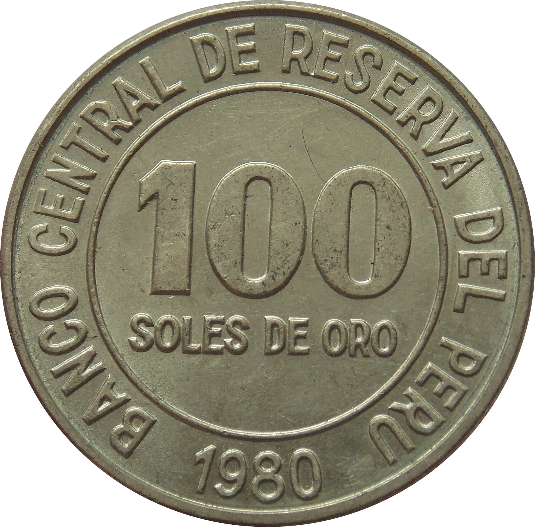 Peru 100 Soles de Oro 1980