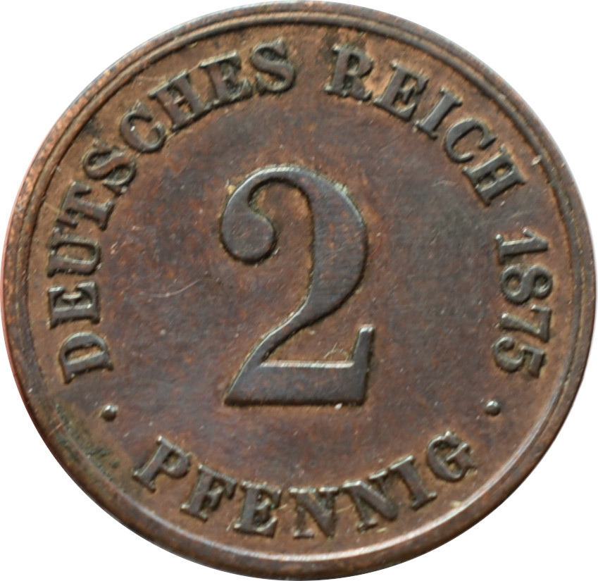 Nemecko - Nemecká ríša 2 Pfennig 1875 G