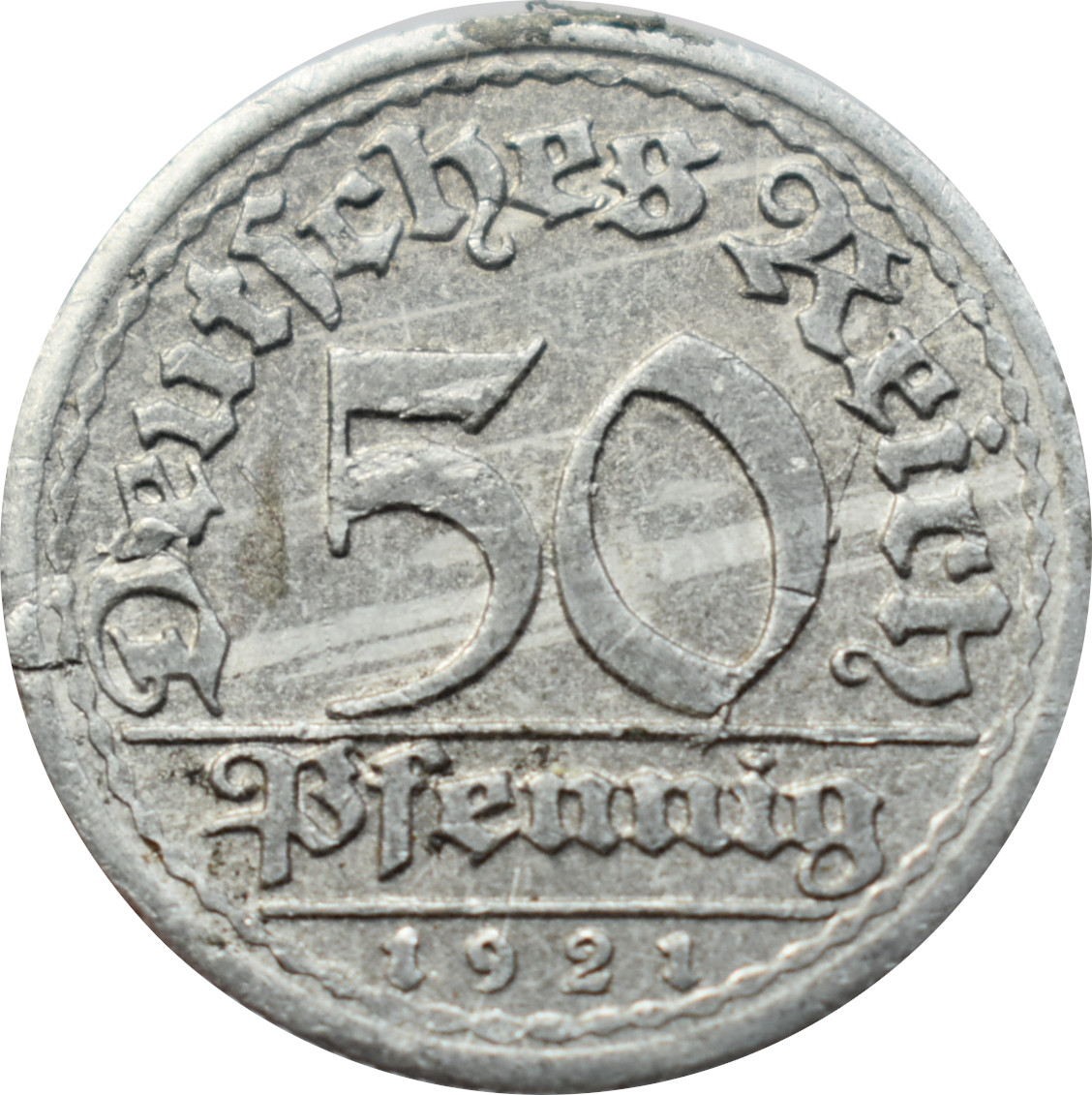 Nemecko - Weimarská republika 50 Pfennig 1921 F