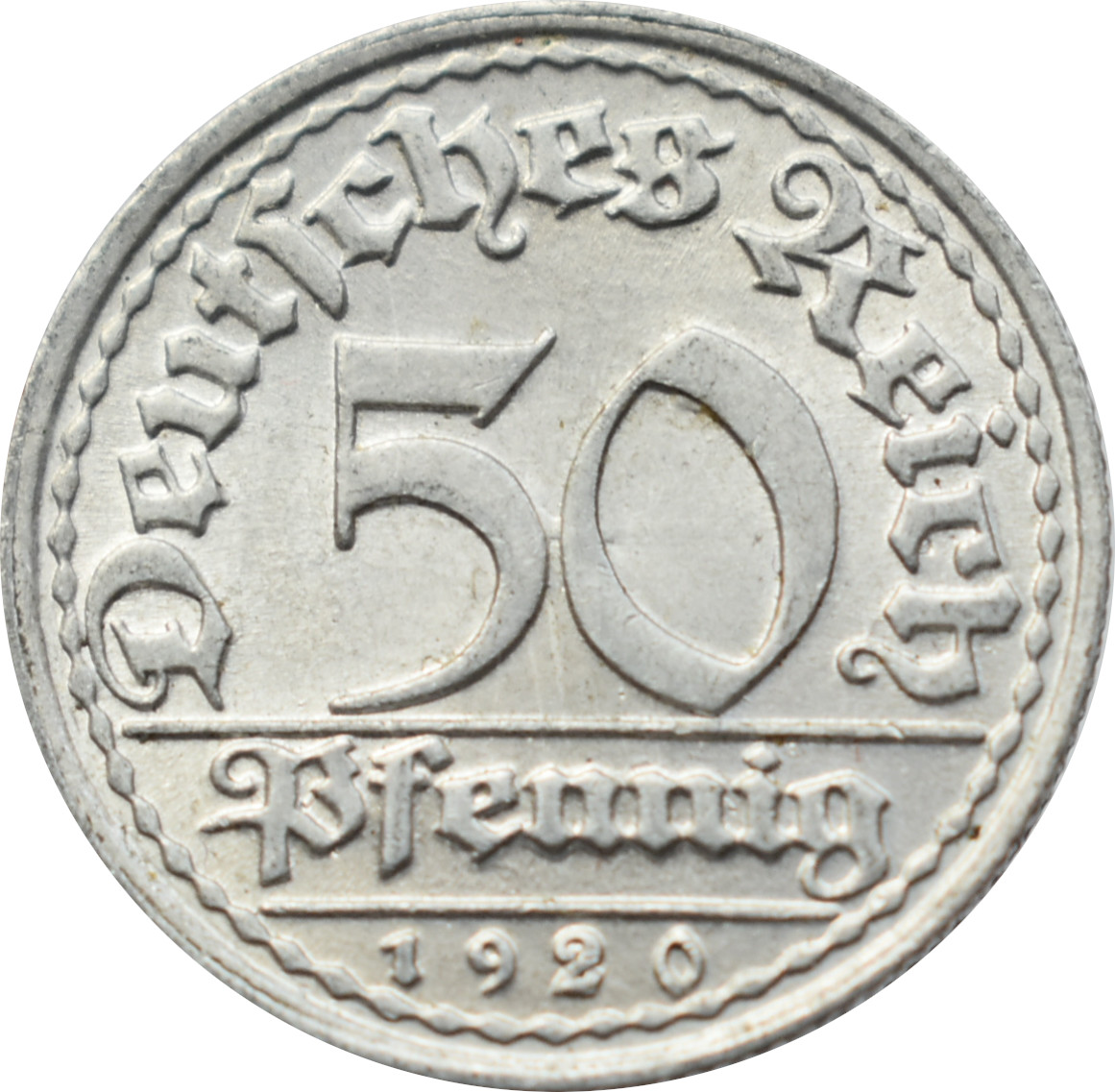 Nemecko - Weimarská republika 50 Pfennig 1920 F