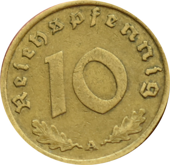 Nemecko - Tretia ríša 10 Reichspfennig 1938 A