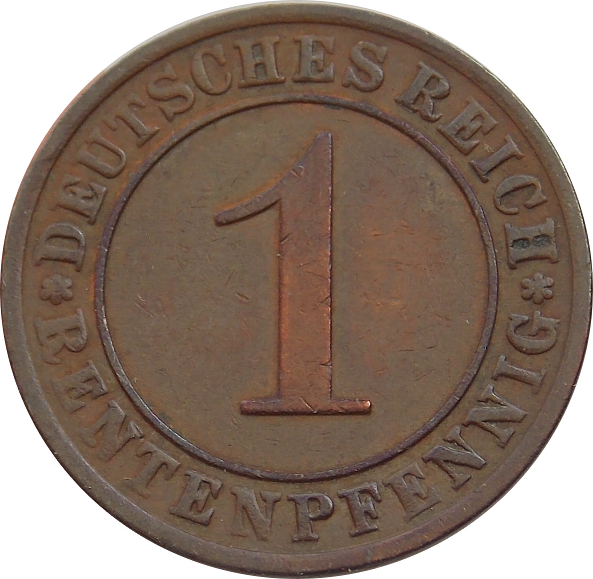Nemecko - Weimarská republika 1 Rentenpfennig 1924 A