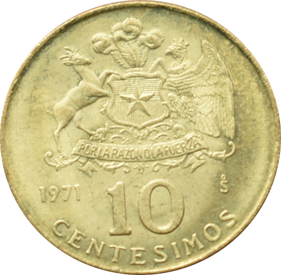 Čile 10 Centesimos 1971