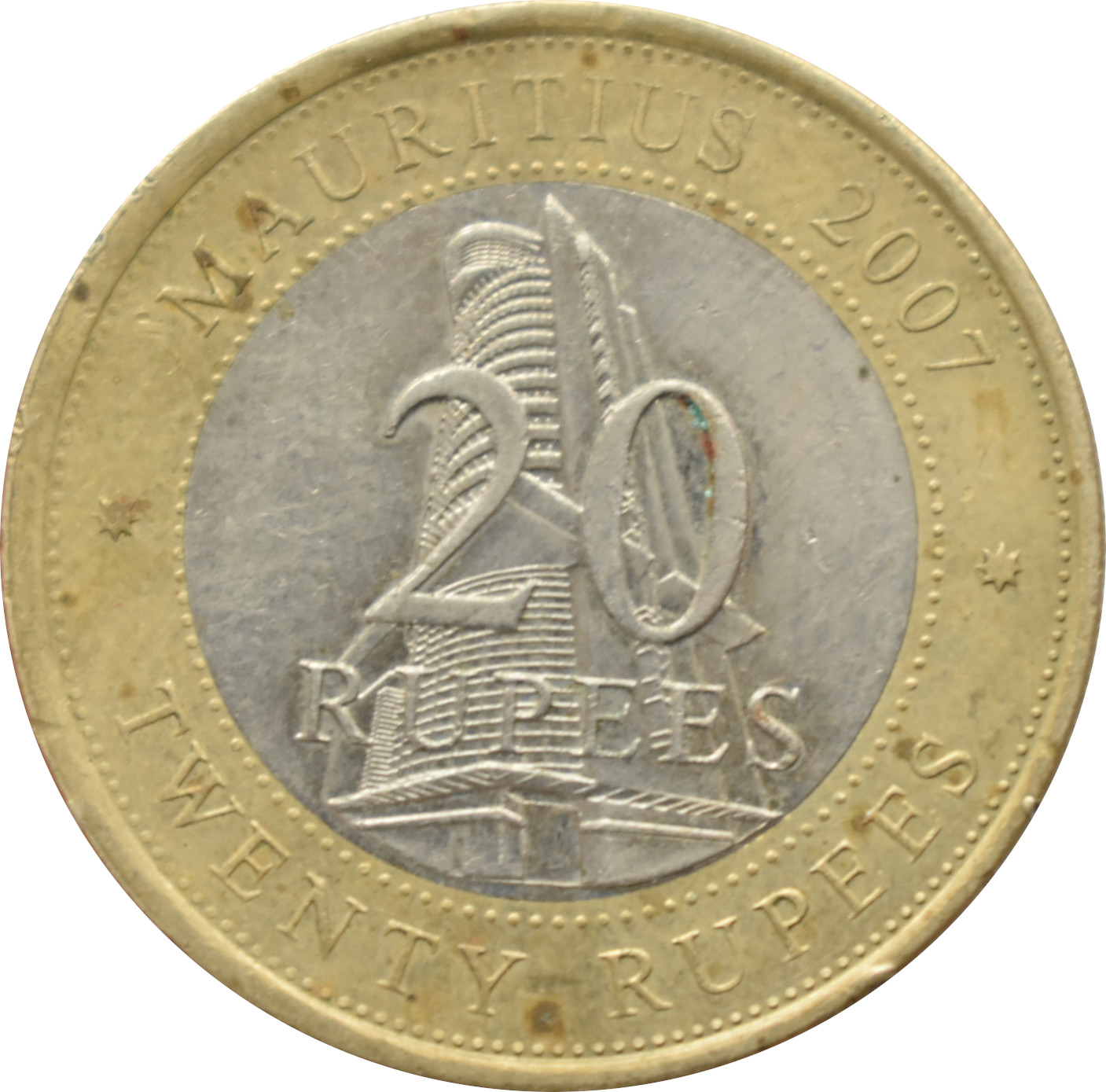Maurícius 20 Rupees 2007