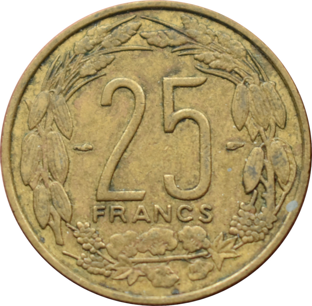 Francúzska Rovníková Afrika Kamerun 25 Francs 1958