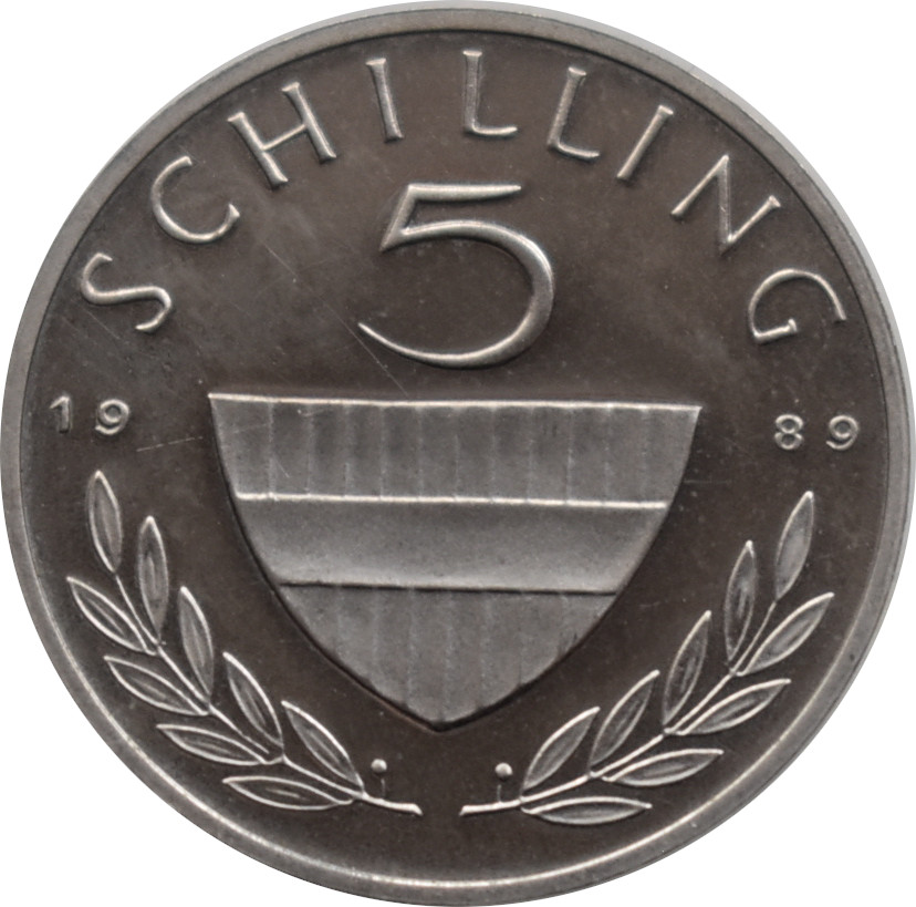 Rakúsko 5 Schilling 1989
