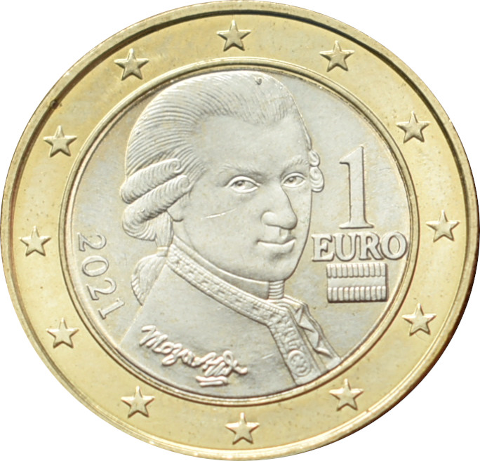 Rakúsko 1 Euro 2021
