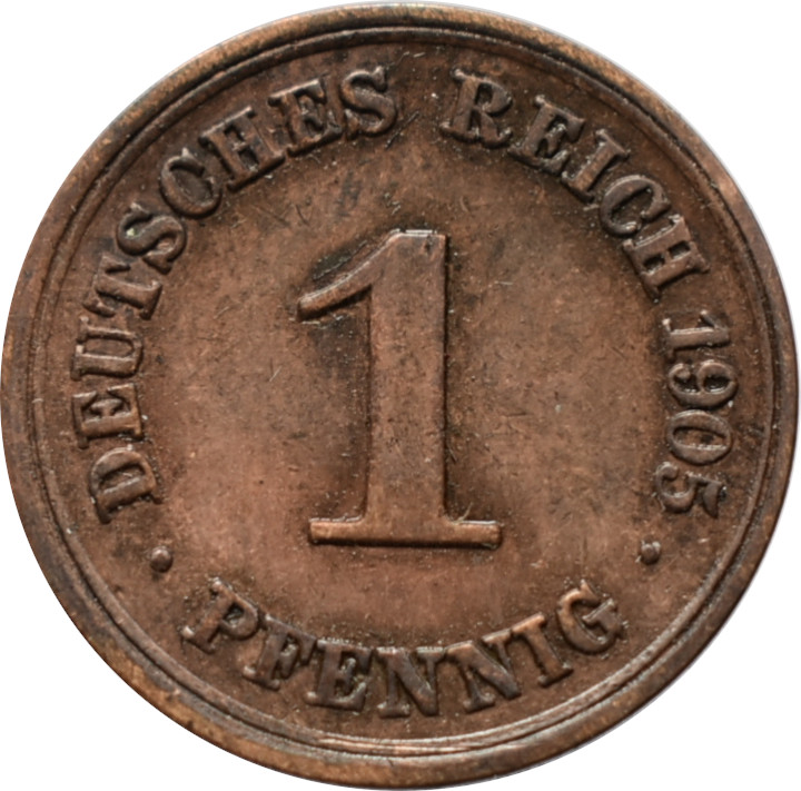 Nemecko - Nemecká ríša 1 Pfennig 1905 F