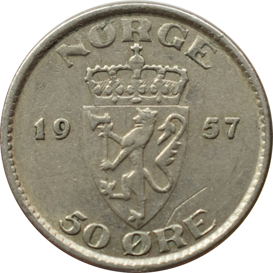 Nórsko 50 Ore 1957