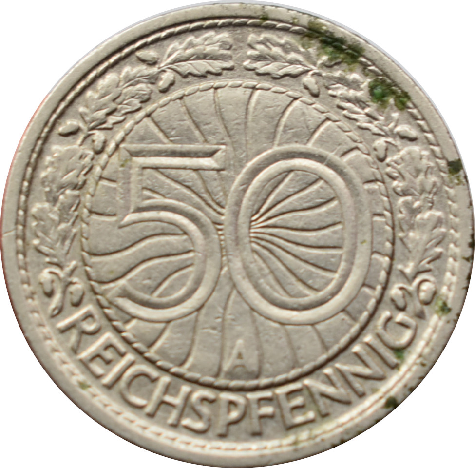 Nemecko - Weimarská republika 50 Reichspfennig 1928 A