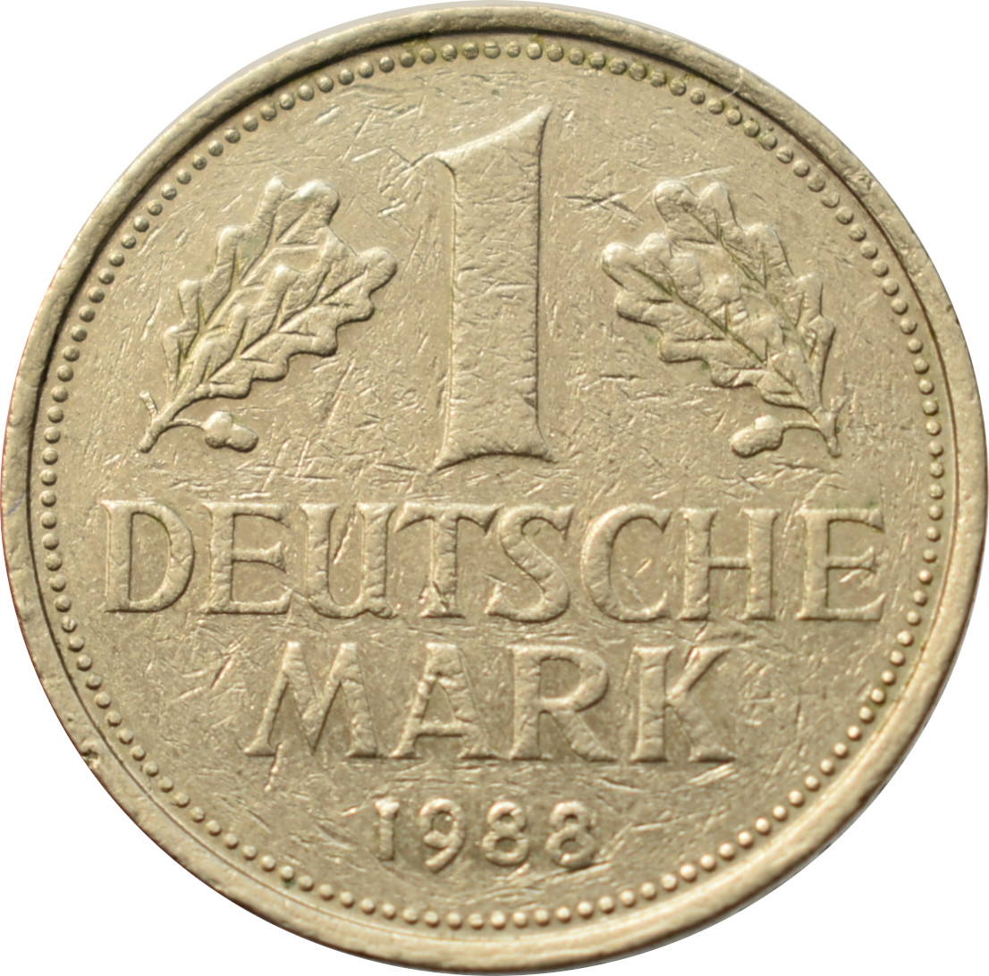 BRD 1 Deutsche Mark 1988 F