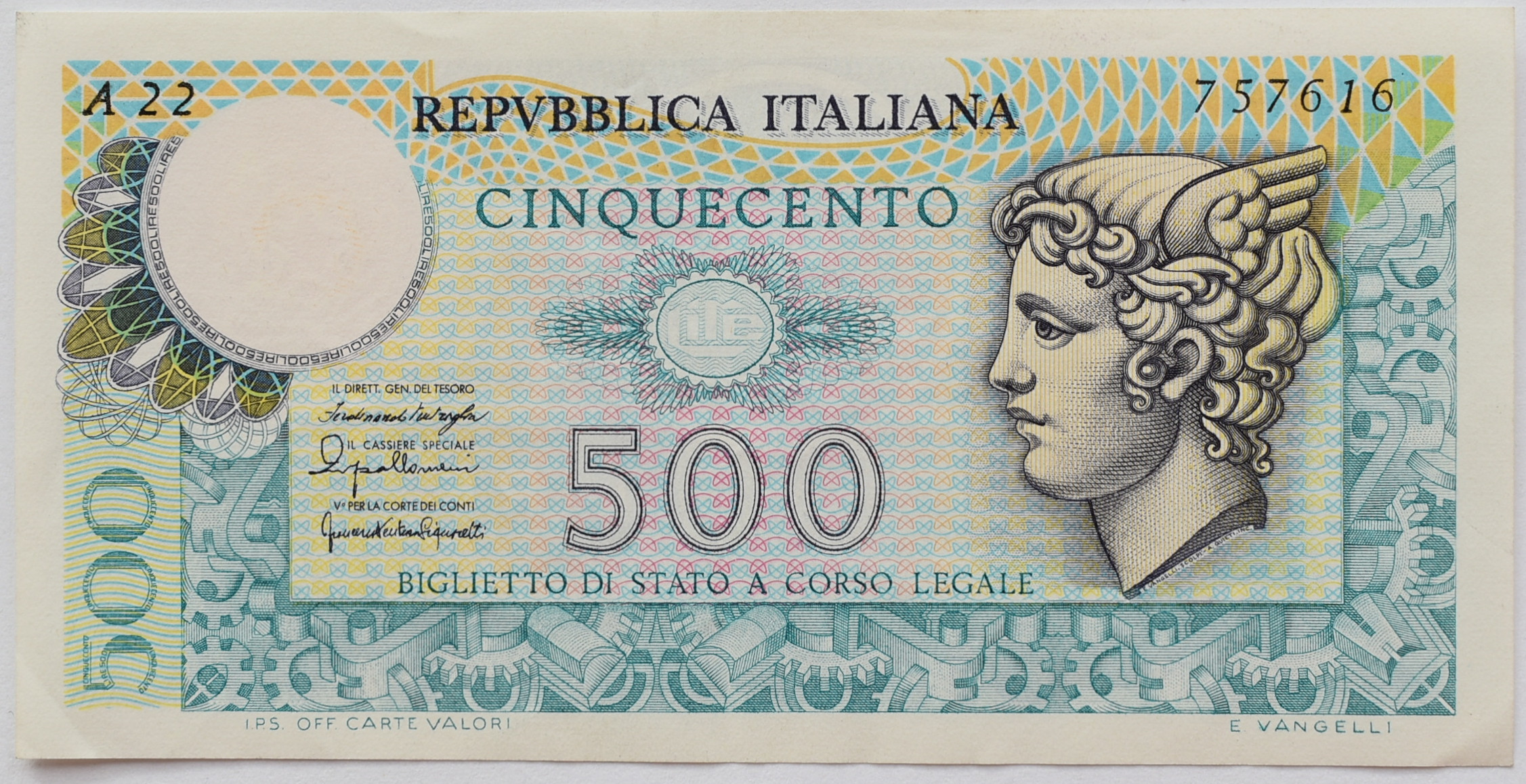 Taliansko 500 Lire 1974