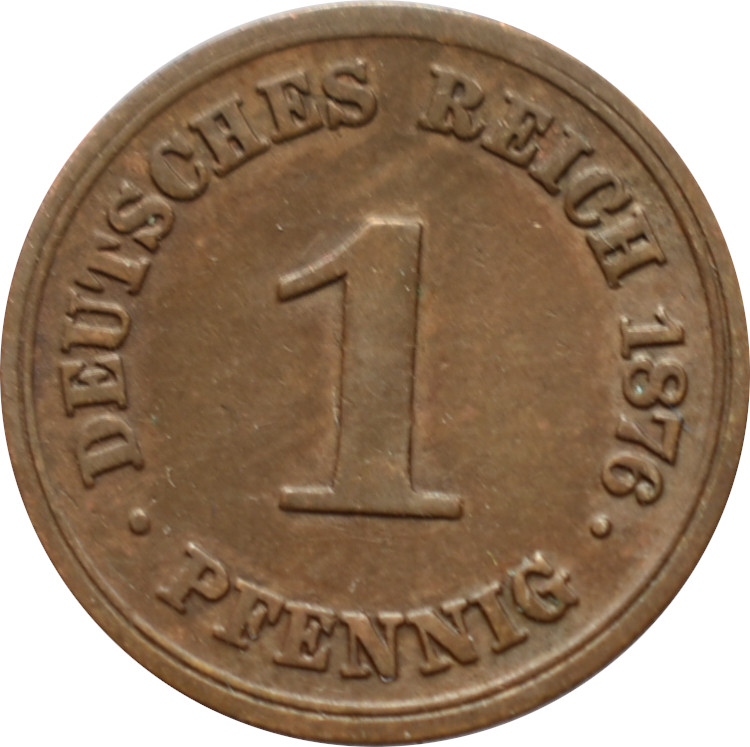 Nemecko - Nemecká ríša 1 Pfennig 1876 A