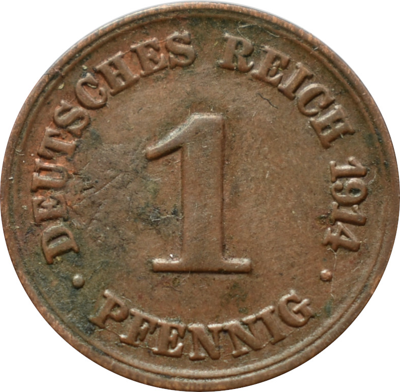 Nemecko - Nemecká ríša 1 Pfennig 1914 F