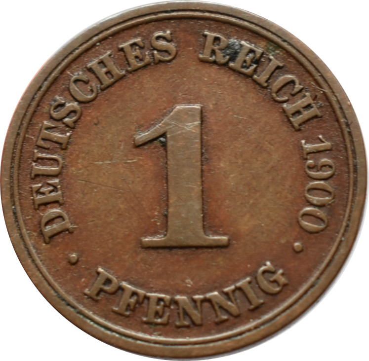 Nemecko - Nemecká ríša 1 Pfennig 1900 F